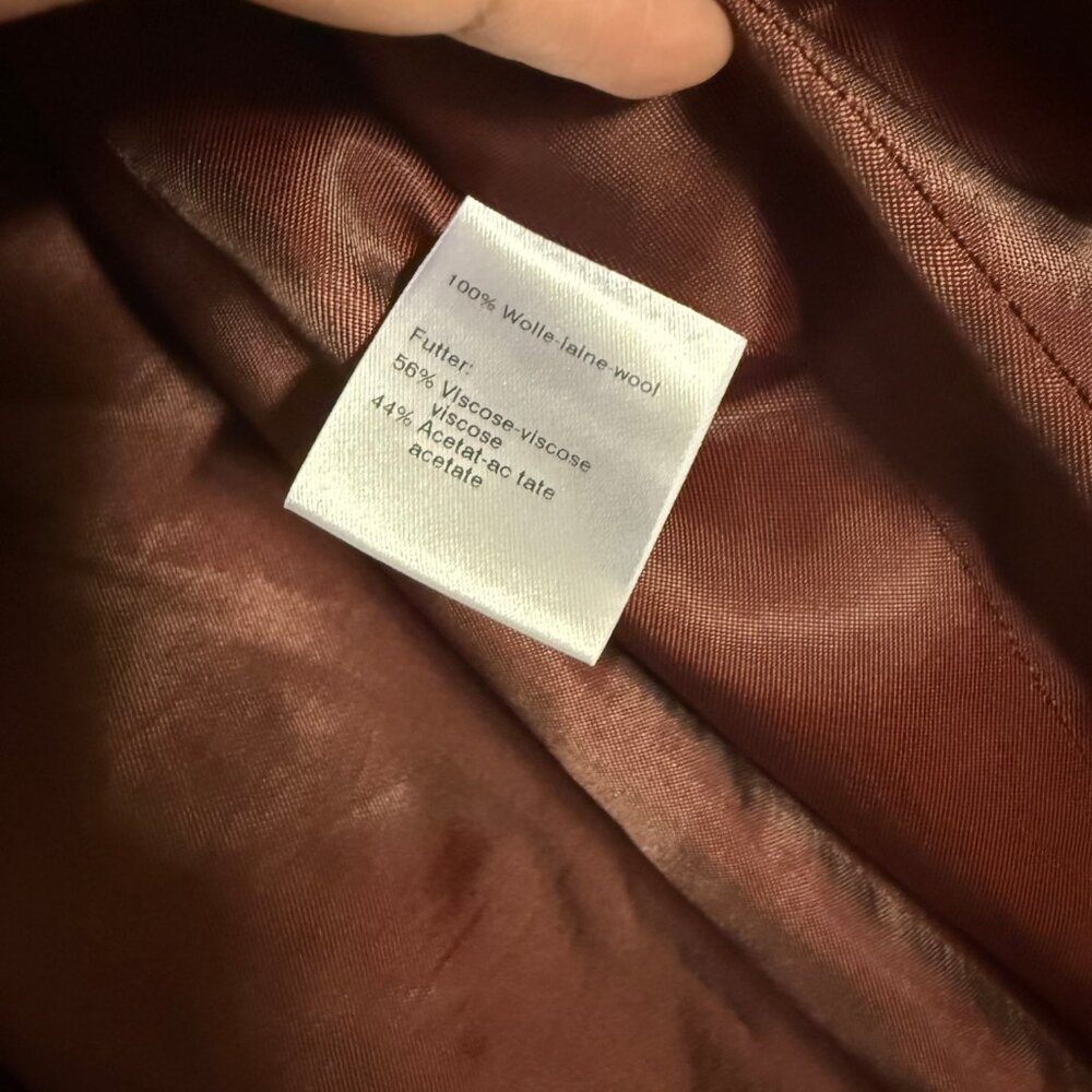 Akris Rust Red Zip-Front Wool Jacket - Picture 4 of 5